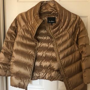 Sam Edelman Metallic Gold Puffer Jacket